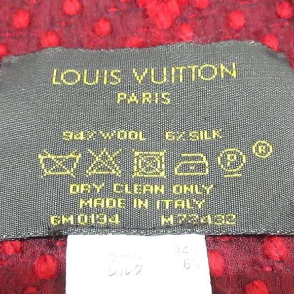 LOUIS VUITTON Eschar Progo Mania Ruby - Scarf 94 Wool 6 Silk 405-071925 - Picture 6 of 7